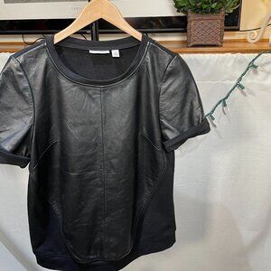 Halogen Leather Top-Sz S